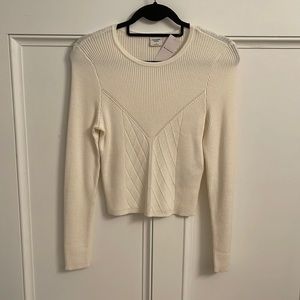 Abercrombie & Fitch Cream Knit sweater Large NWT